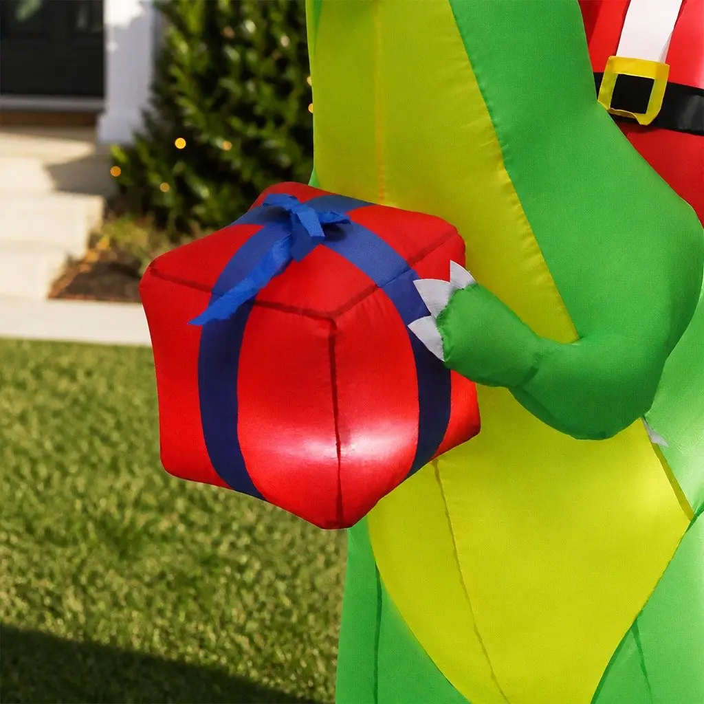 1.75M Christmas Dinosaur Inflatable Decoration