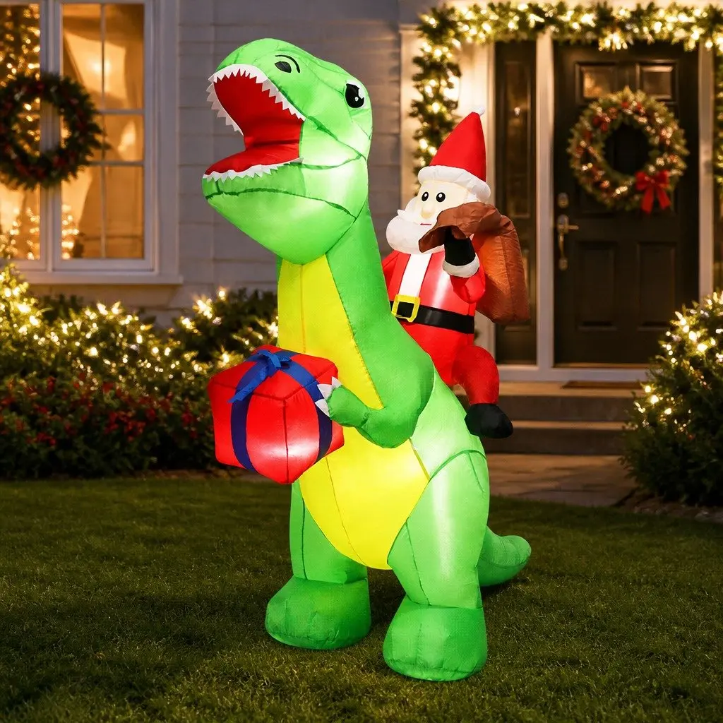 1.75M Christmas Dinosaur Inflatable Decoration