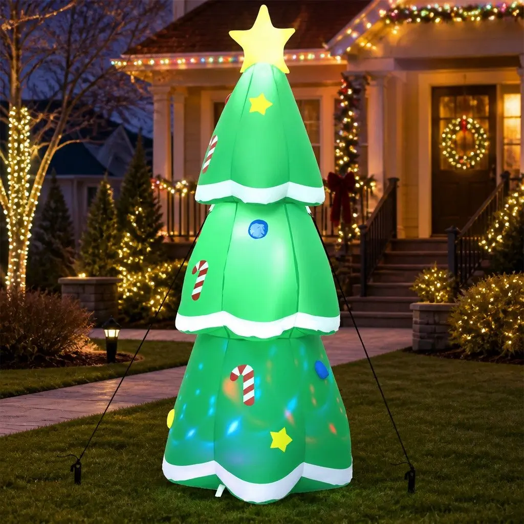 Inflatable Christmas Tree 1.5M LED Flashing Lights Musical Outdoor Garden