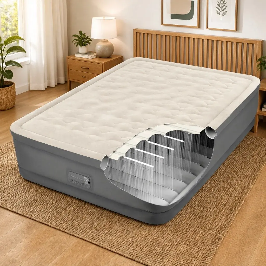 Queen Elevated Airbed with Fiber-Tech Support Construction