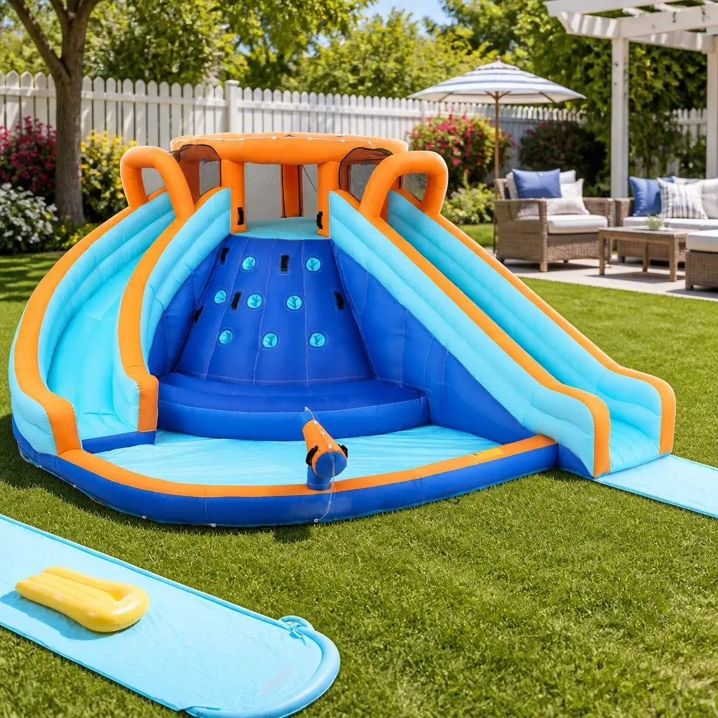 Double Slide Inflatable Water Park for Kids