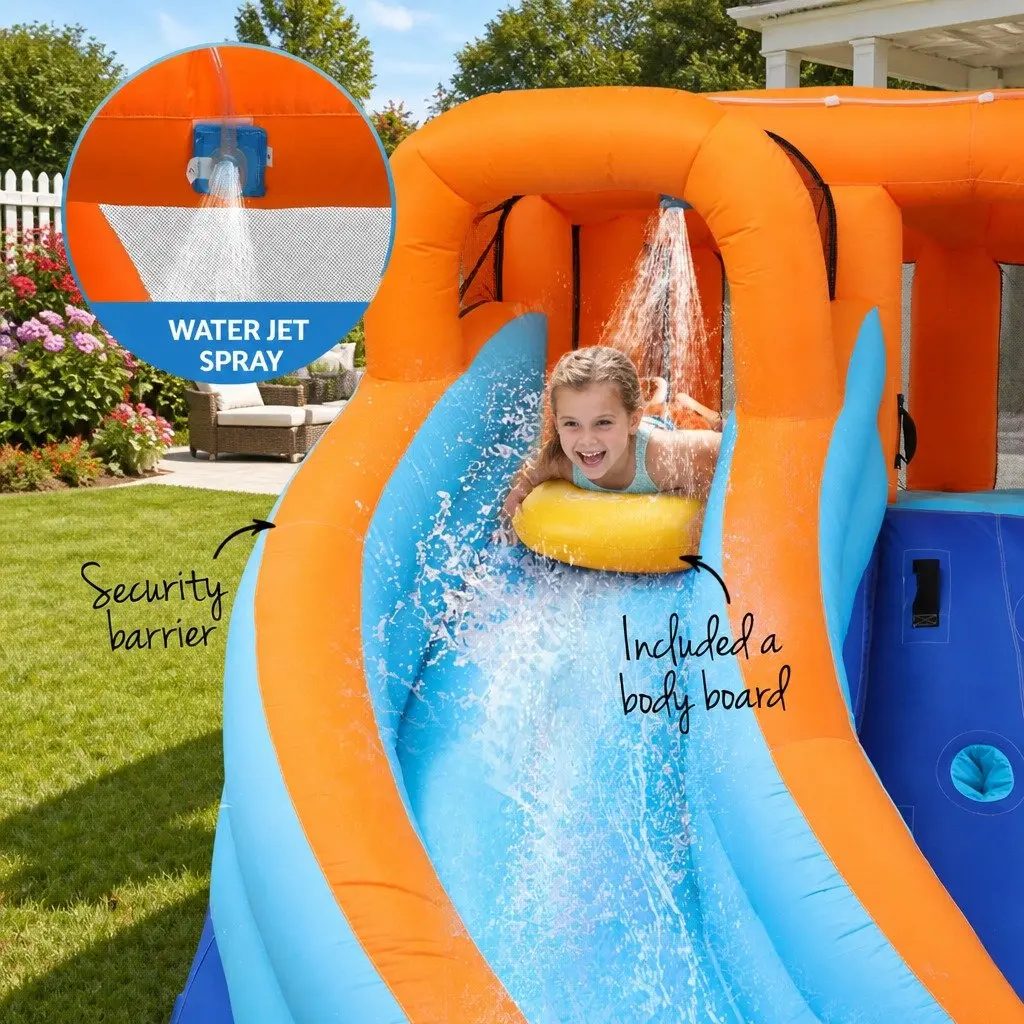Double Slide Inflatable Water Park for Kids