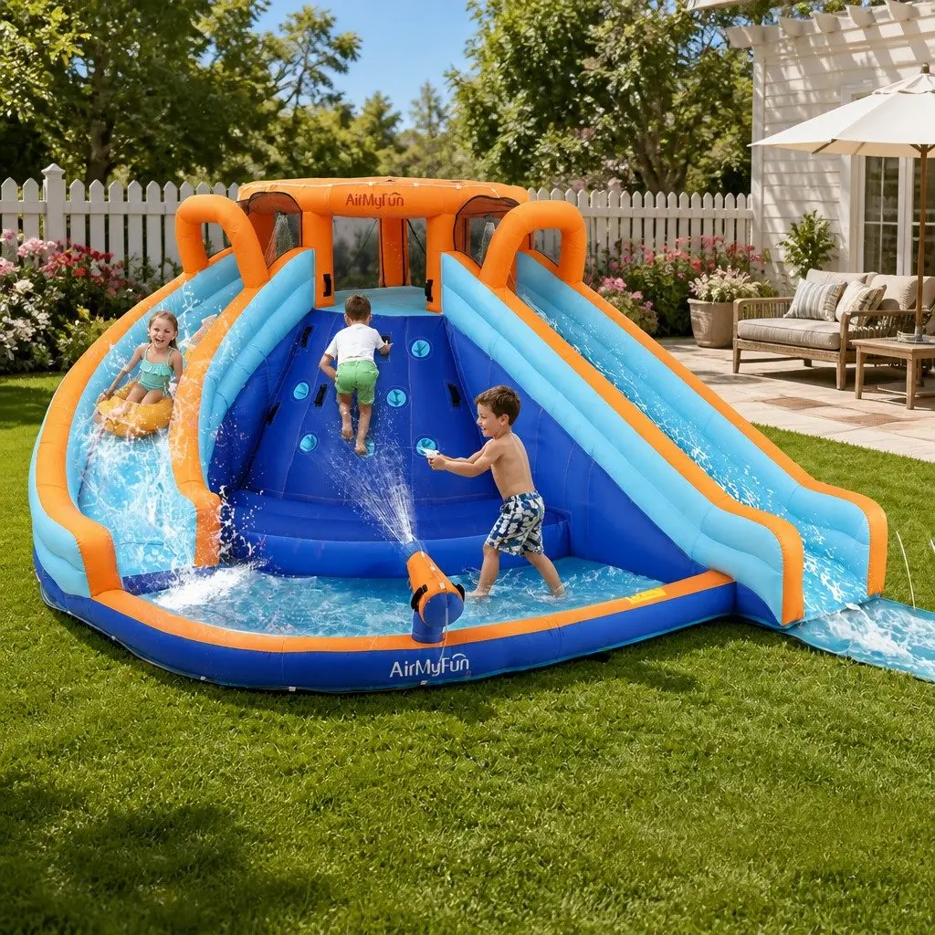 Double Slide Inflatable Water Park for Kids