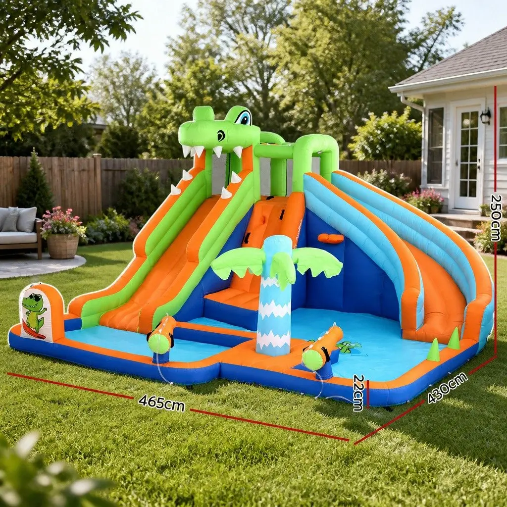 Kids Inflatable Water Park PVC Polyester 465cm Multicolour