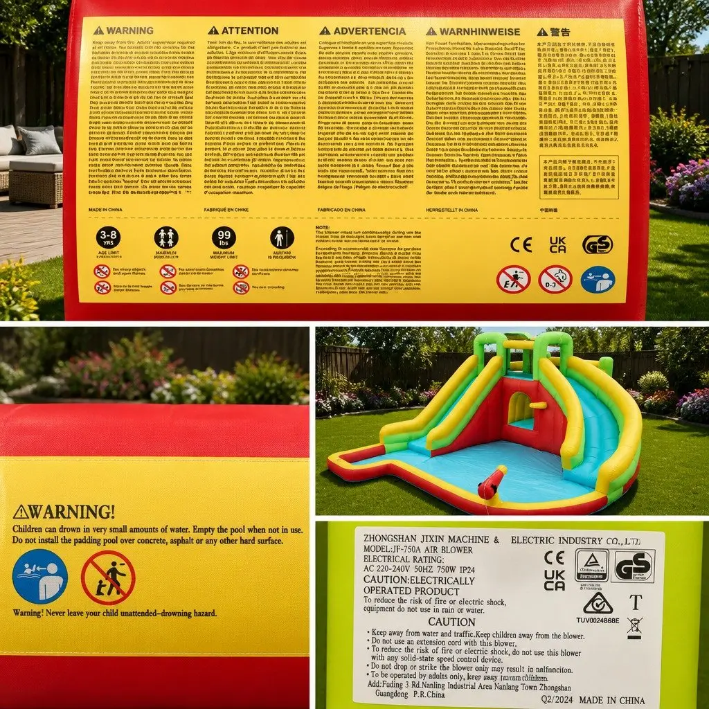 Kids Inflatable Water Slide Park and Trampoline