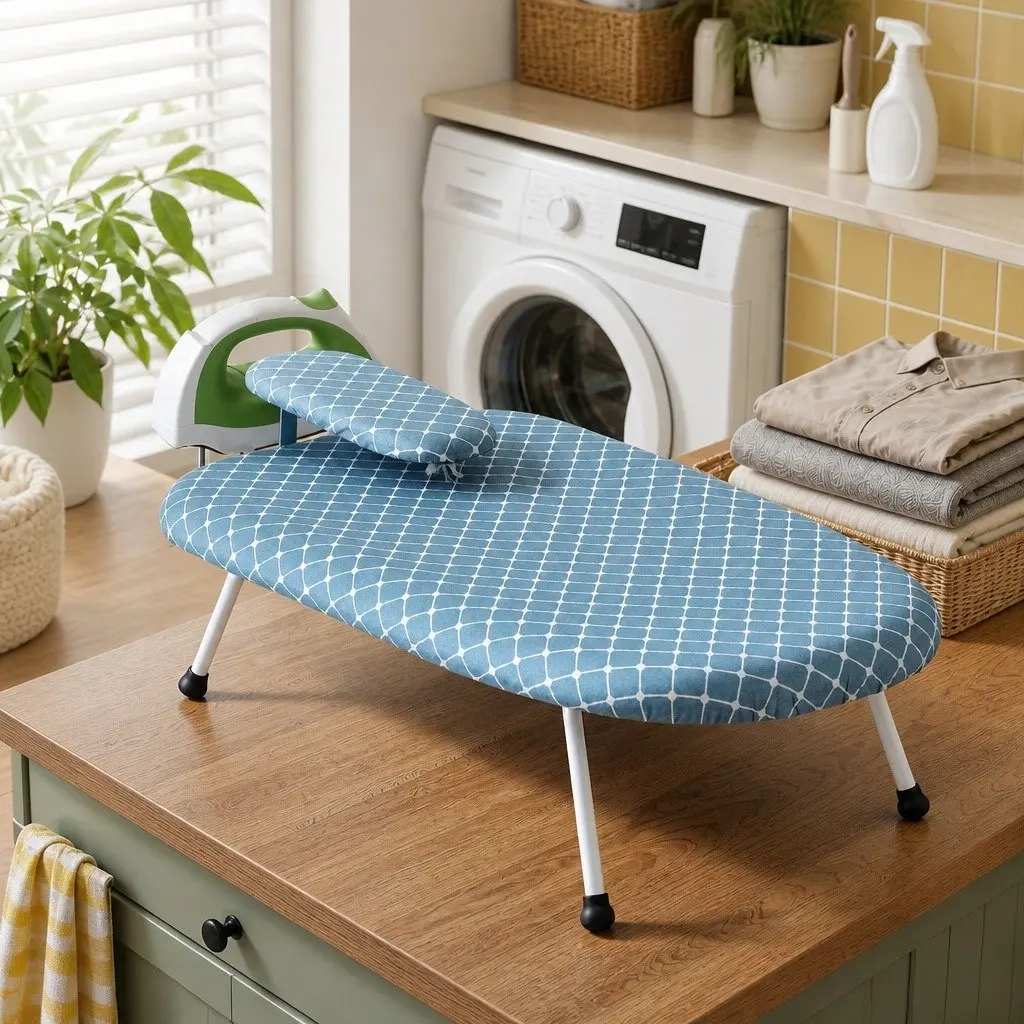 Folding Tabletop Ironing Board with Sleeve Board
