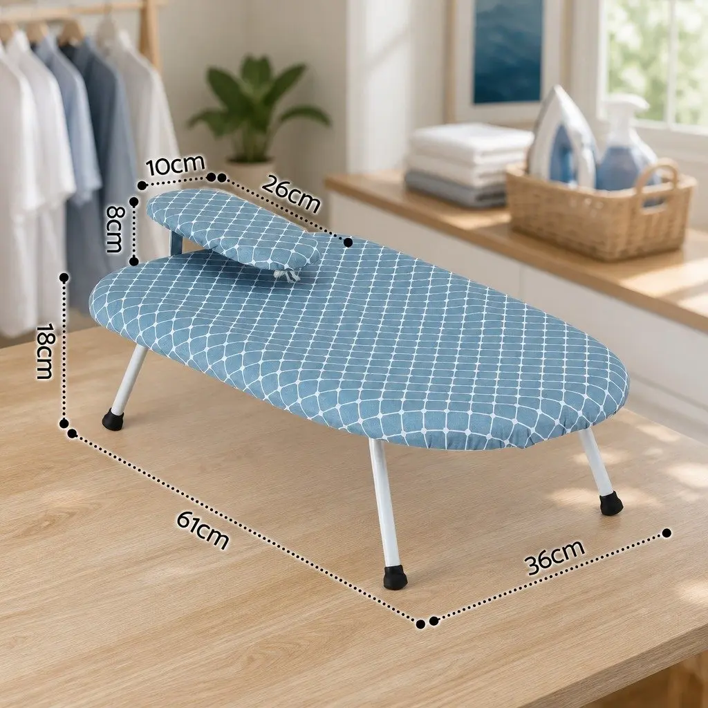 Folding Tabletop Ironing Board with Sleeve Board