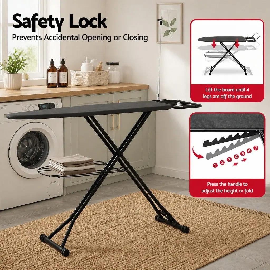 Heavy Duty Foldable Ironing Board with Adjustable Height