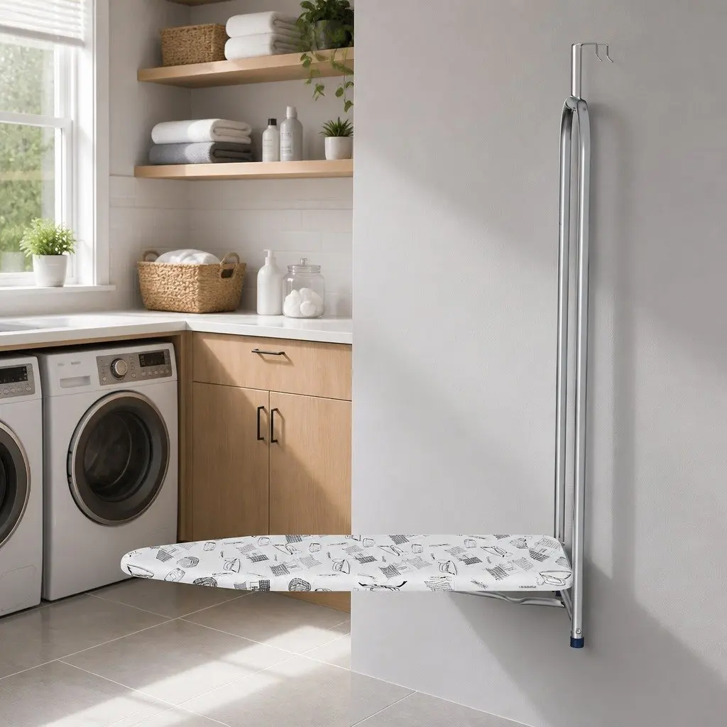 Wall Mounted Ironing Board Foldable Storage Space Saving Laundry Home Iron