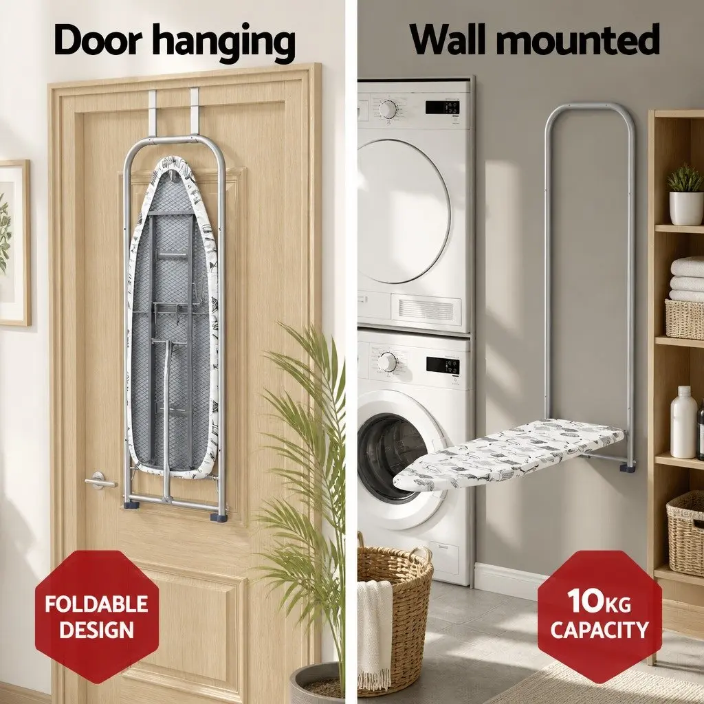 Wall Mounted Ironing Board Foldable Storage Space Saving Laundry Home Iron