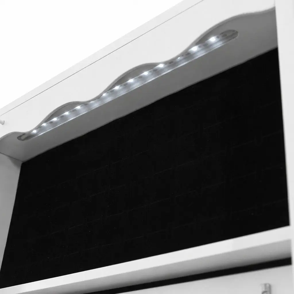 Wall Mounted Full Length Mirror Jewellery Cabinet with Storage