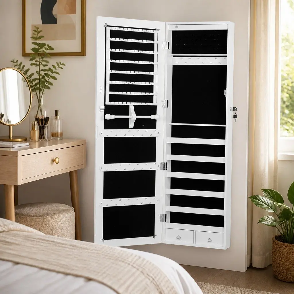 Full Length Mirror Jewellery Cabinet with LED