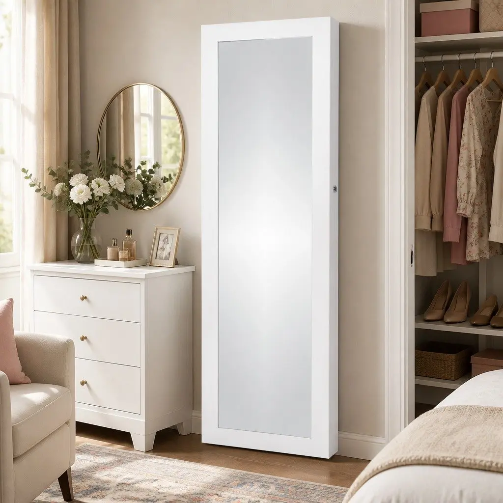 Full Length Mirror Jewellery Cabinet with LED