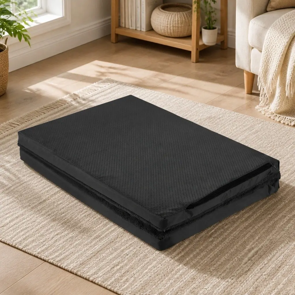 Foldable Pet Bed with Plush Foam Support