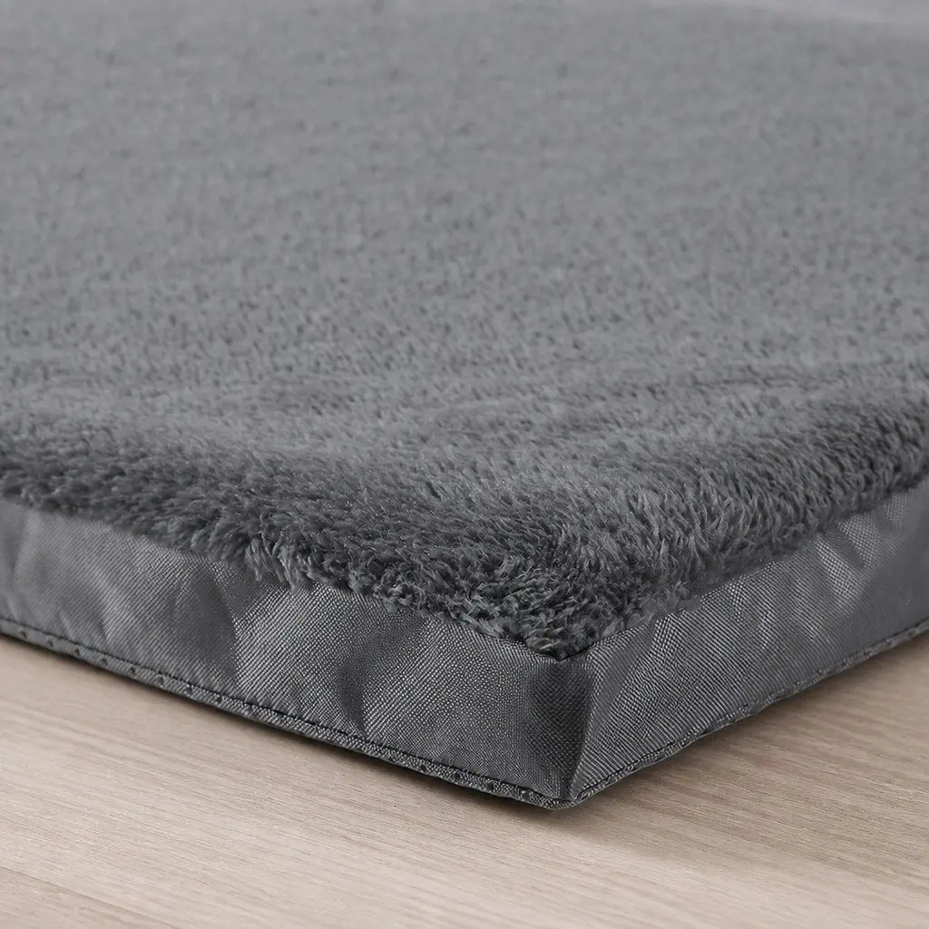 Foldable Pet Bed Polyester 90cm x 60cm Grey