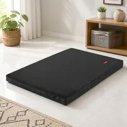 Premium Orthopedic Foldable Pet Bed for Dogs - Medium Black