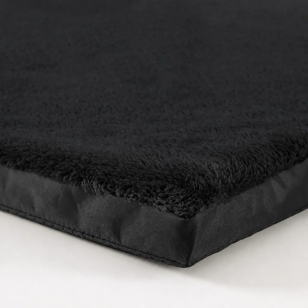 Foldable Pet Bed Polyester Medium Black
