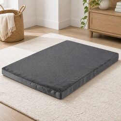 Medium Grey Portable Dog Bed with Washable Cover