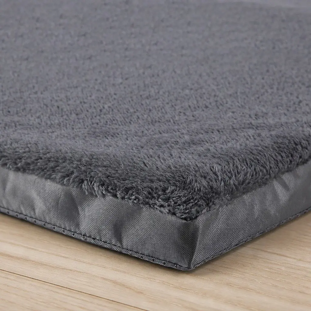 Medium Grey Portable Dog Bed with Washable Cover