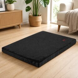 XX-Large Foldable Pet Bed with Removable Cover in Black