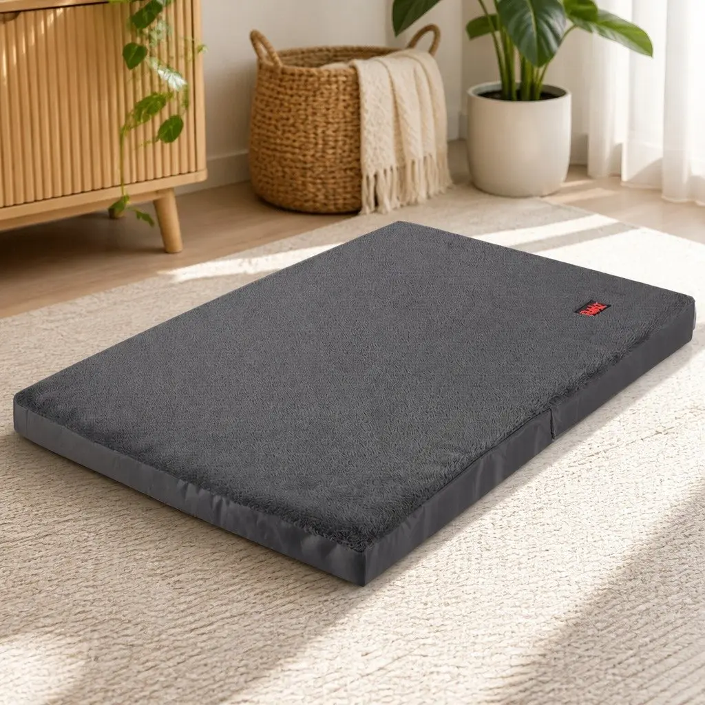 Pet Bed Polyester Foam XX-Large Grey Foldable Dog Puppy Mattress