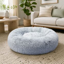 Premium Donut Pet Bed for Small Dogs - Plush Comfort