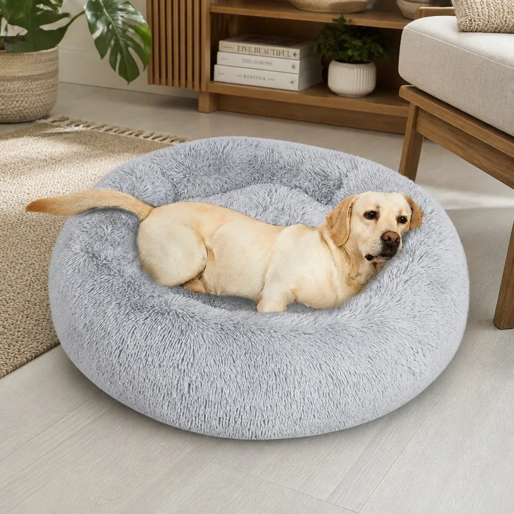 Donut Pet Bed Calming Dog Beds Plush Mattress Bedding Small S Size Comfortable