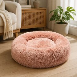 Calming Donut Pet Bed for Cats and Dogs XL Pink