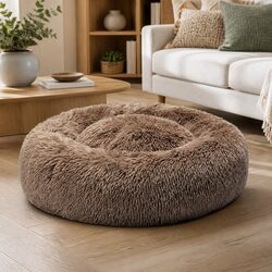 Large Donut-Shaped Pet Bed for Comfort and Security