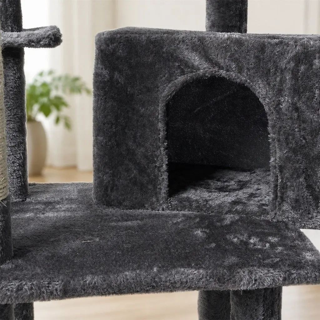 130cm Cat Tree with Multi-Level Platforms