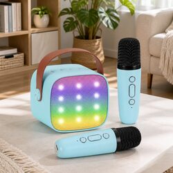 Karaoke Machine with Dual Wireless Microphones & Bluetooth