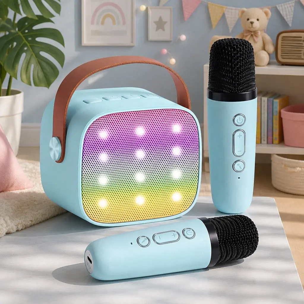 Karaoke Machine with Dual Wireless Microphones & Bluetooth