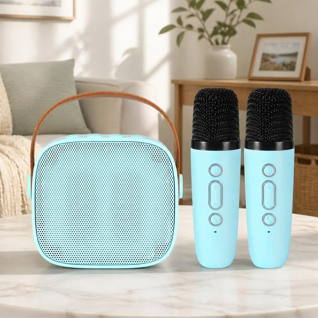 Karaoke Machine with Dual Wireless Microphones & Bluetooth