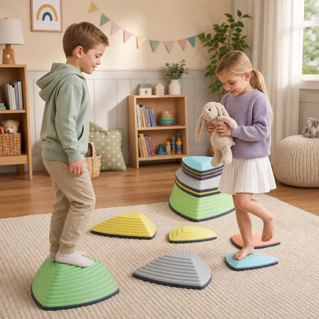 6 Piece Kids Stepping Stones for Balance Play