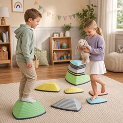Durable 6 Piece Kids Stepping Stones for Balance Play