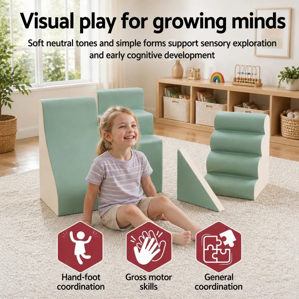 4-Piece Foam Kids Climbing Blocks Set
