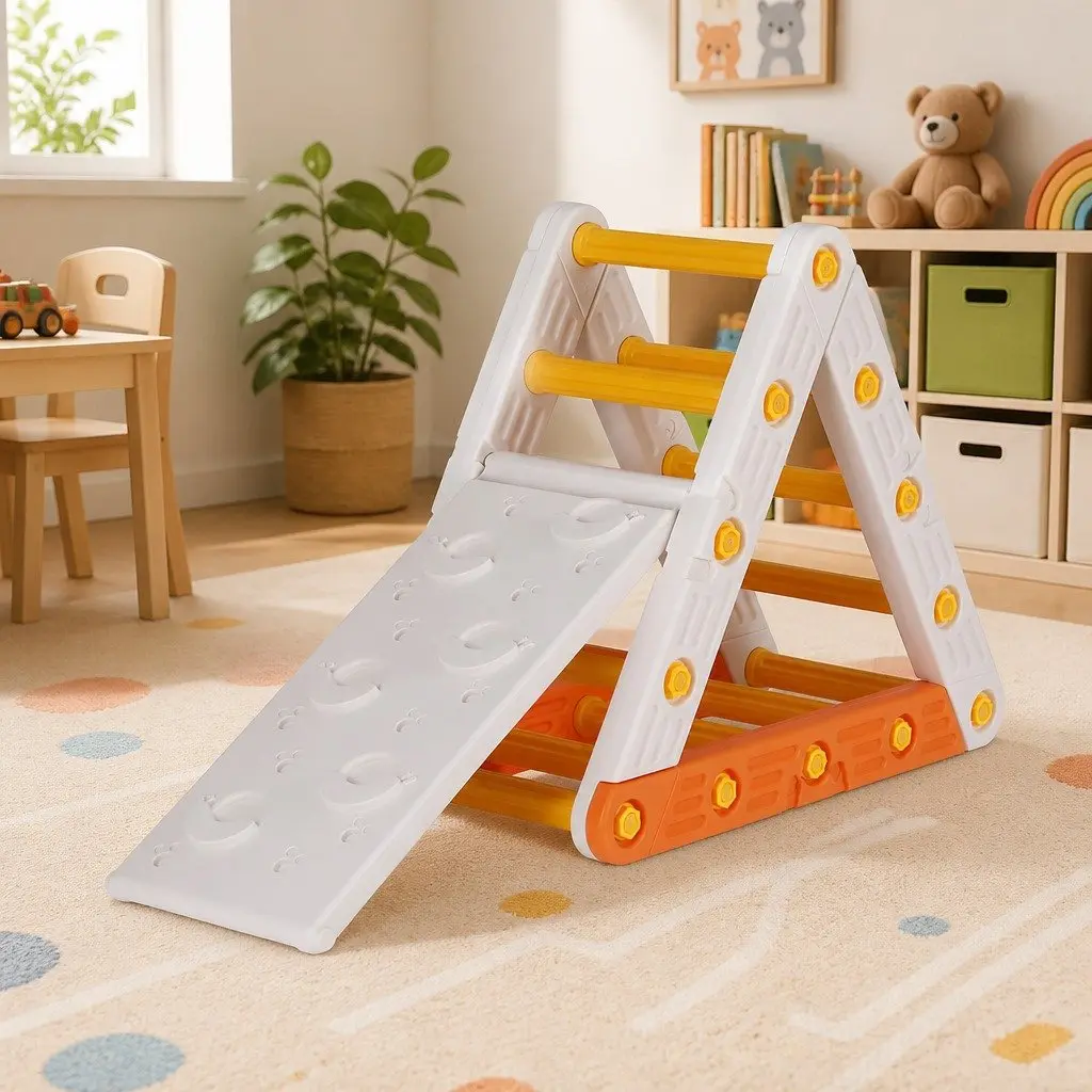 Climbing Frame Set HDPE Plastic 77cm x 41cm x 68.5cm Orange and White