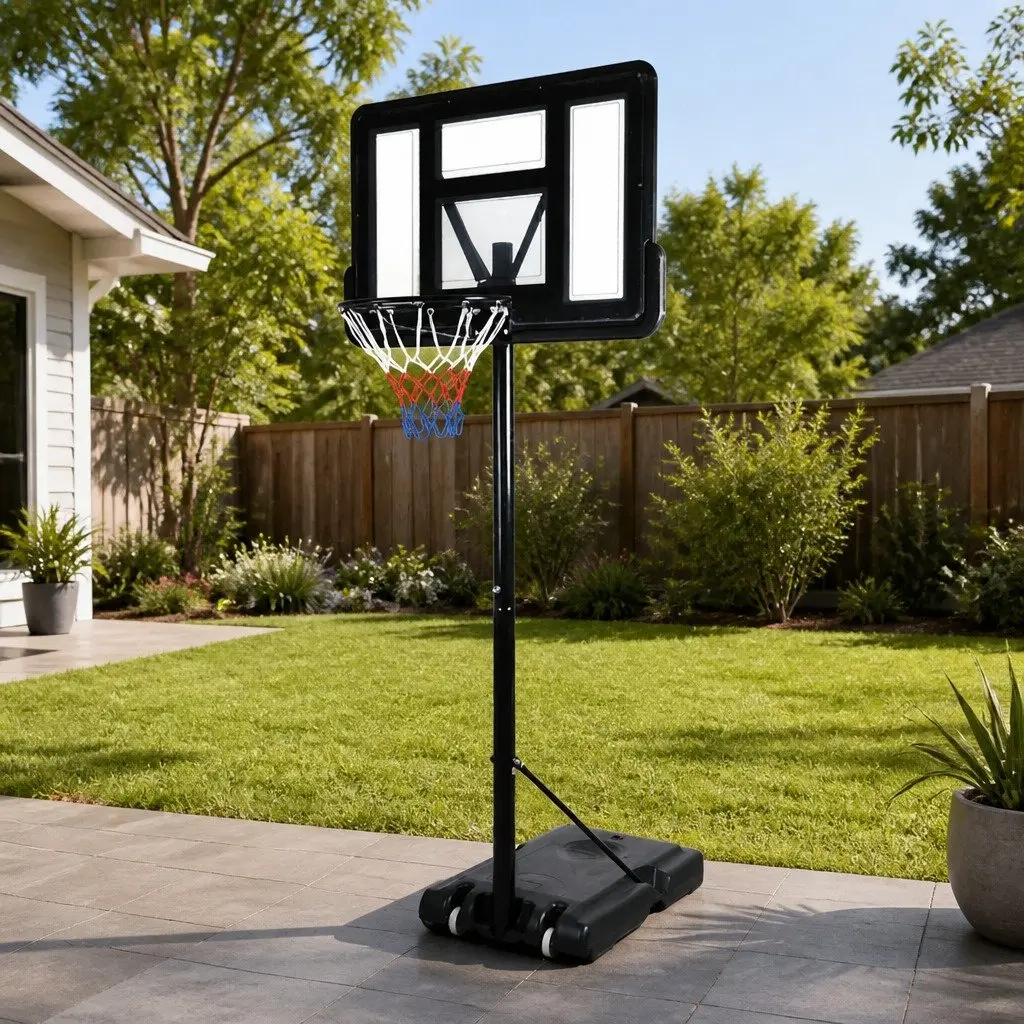 Adjustable Portable Basketball Hoop with Shatterproof Backboard