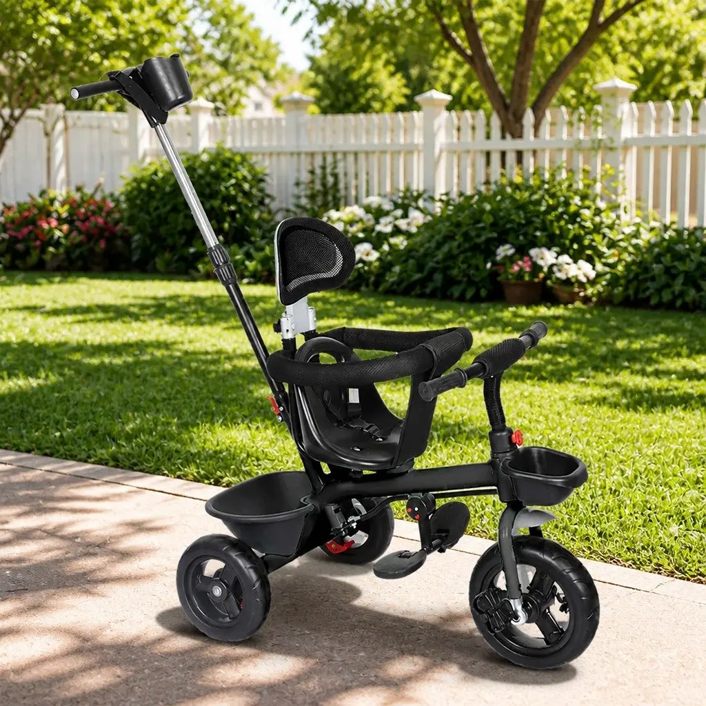 Kids Tricycle with Storage and Push Handle