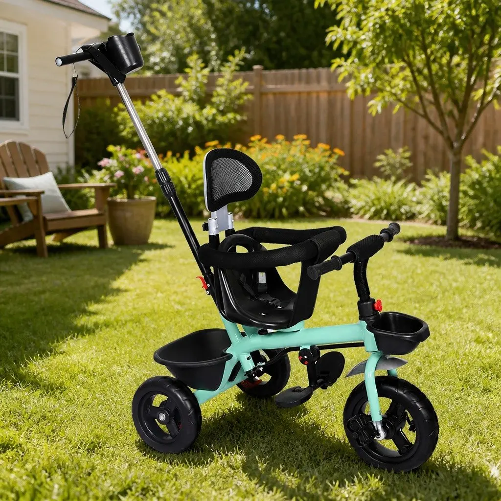 Kids Tricycle with Adjustable Seat and Storage