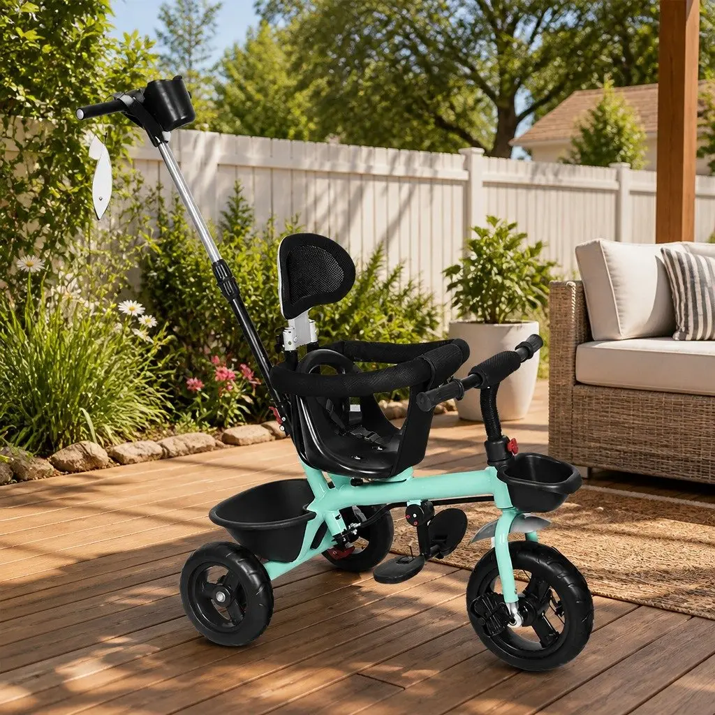 Kids Tricycle with Adjustable Seat and Storage