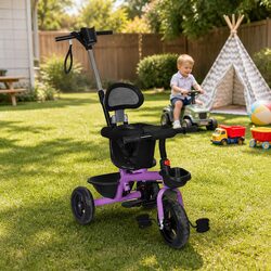 Quality Kids Tricycle with Adjustable Handlebar and Storage