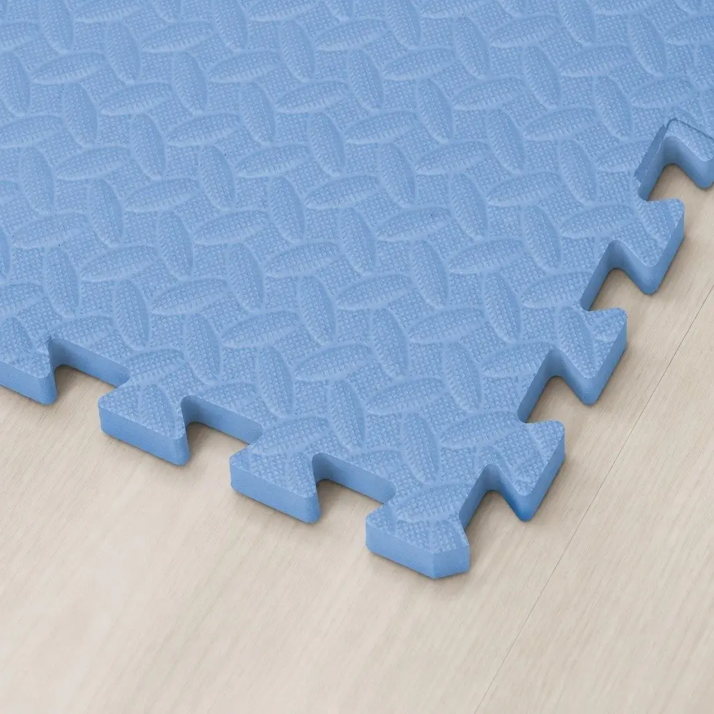 Blue EVA Foam Kids Play Mat Interlocking Tiles