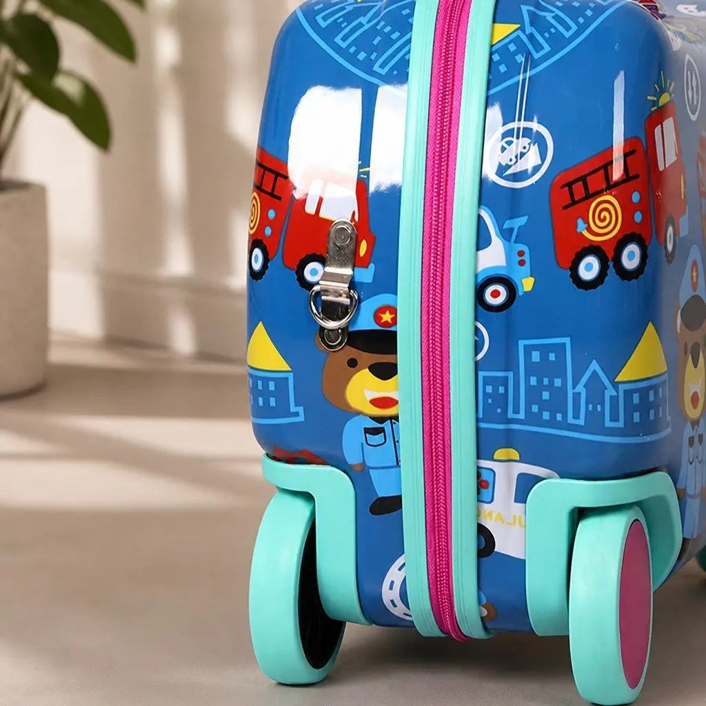 Kids Ride On Suitcase ABS Multi-coloured 47cm W x 23.5cm D x 31cm H