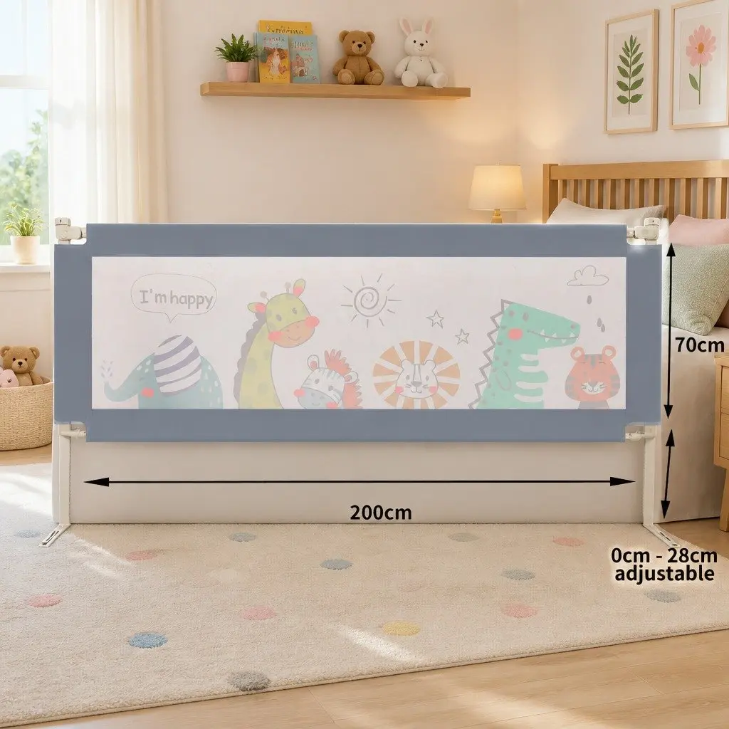 Large Adjustable Bed Rail Guard for Kids Safety