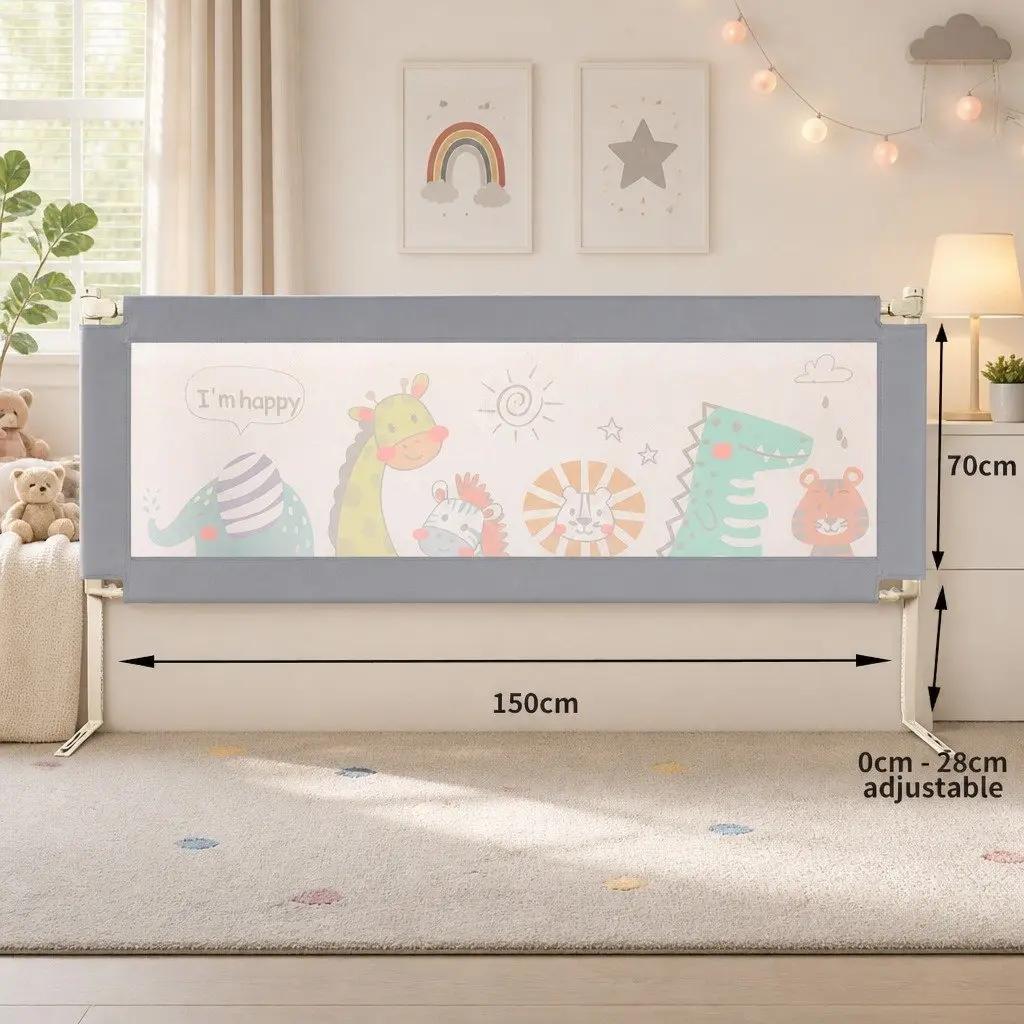 Adjustable Kids Bed Rail Guard for Safe Sleep