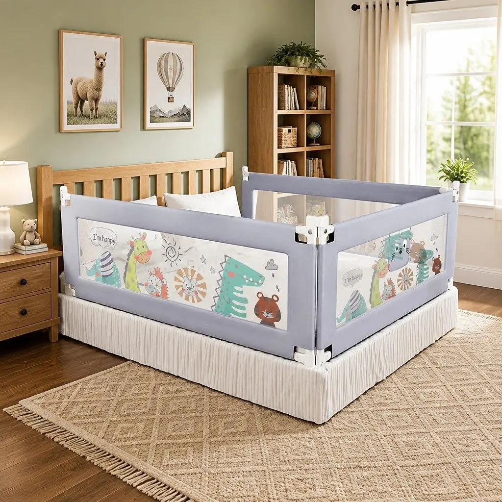 Adjustable Kids Bed Rail Guard for Safe Sleep