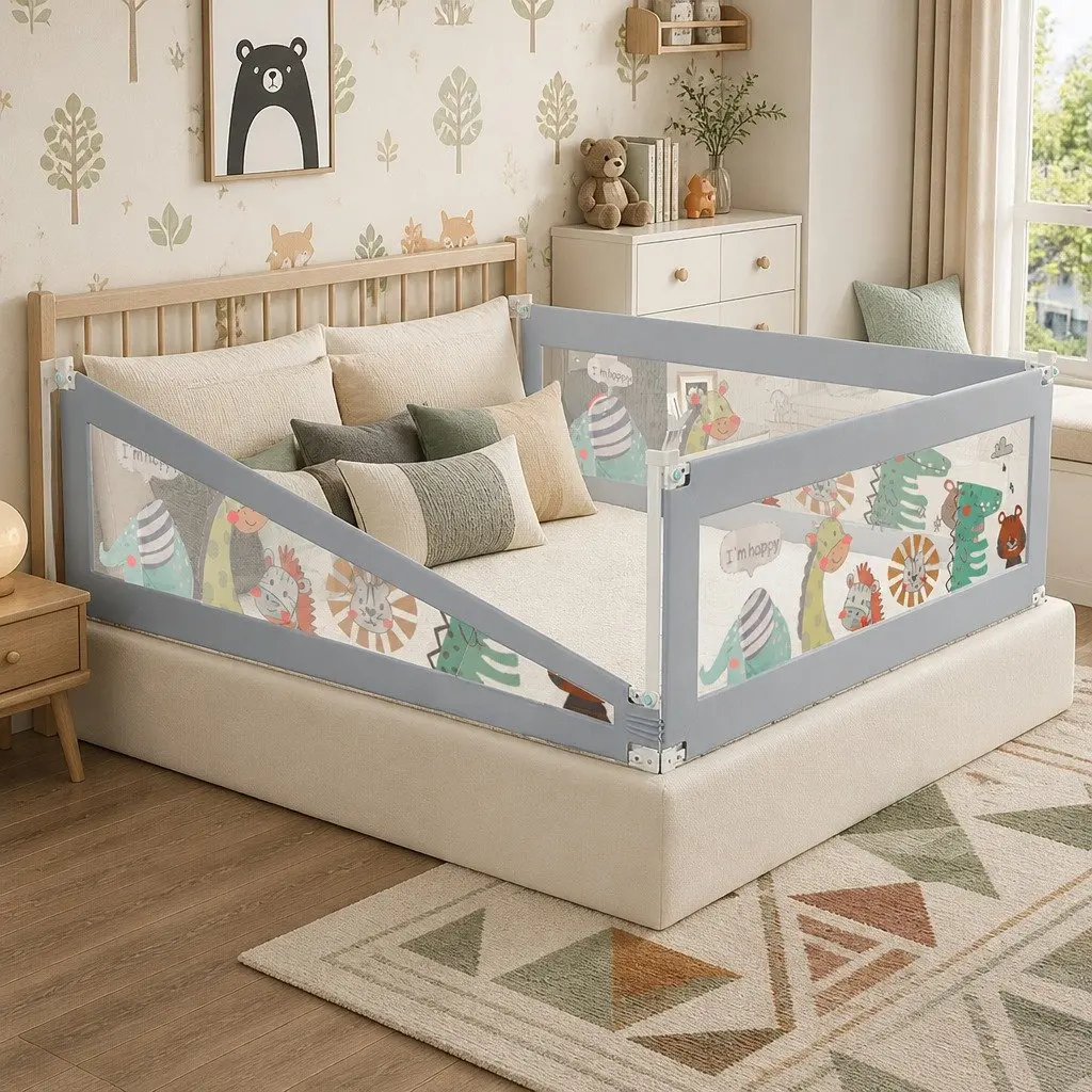 Super King Adjustable Bed Rail Guard for Kids Safety