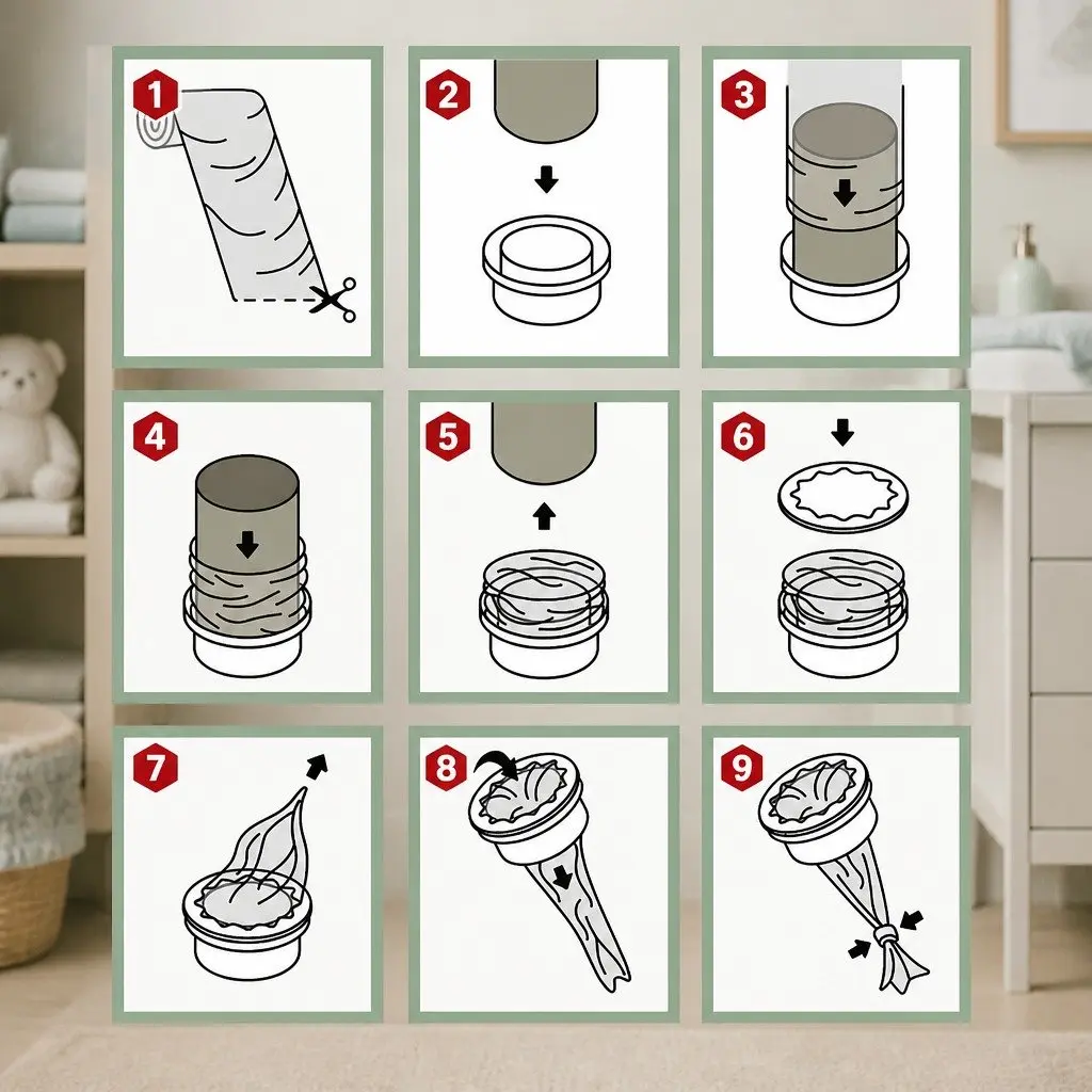 Nappy Bin Refill Kit PE 200m White Odour Control