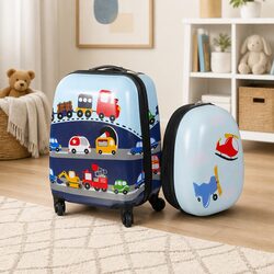 Durable Kids Luggage Set with Suitcase and Backpack